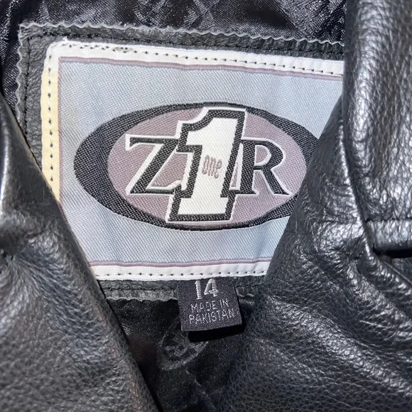 Womens Size 14 Vintage Black Leather Z1R Motorcycle Quilted Jacket - Picture 4 of 9